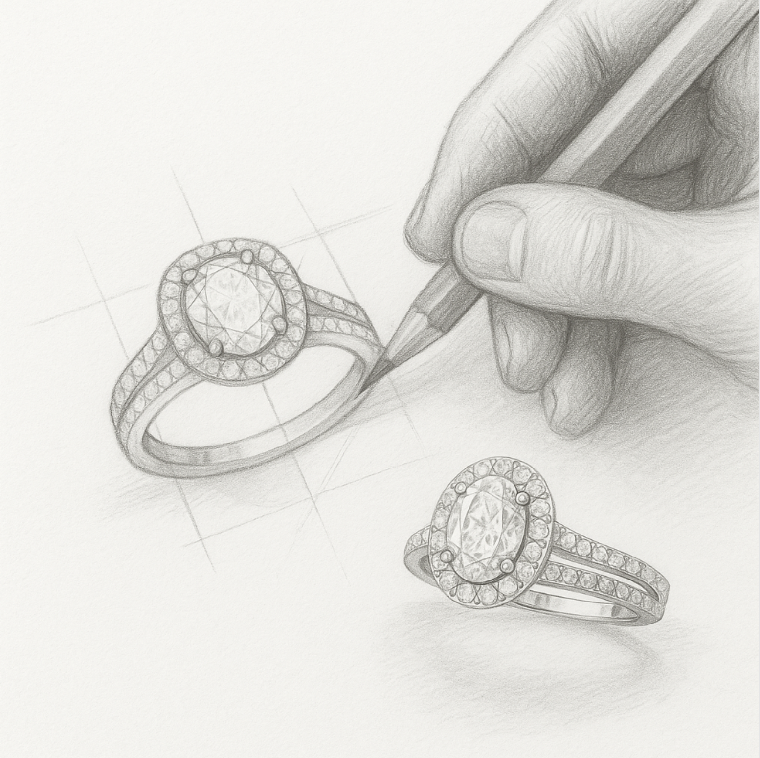 Jewelry sketch the design process